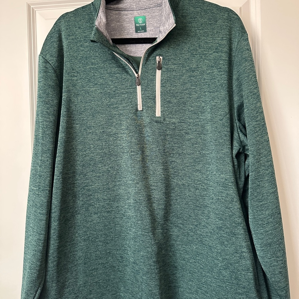 Pro Tour golf Green Quarter-Zip Men's Sweater size large
